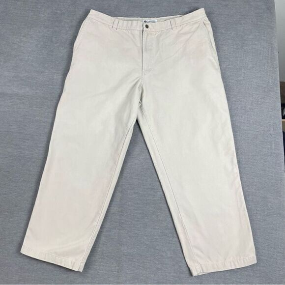 Columbia Khaki Canvas Carpenter Pants Men’s Size 40x29 - Picture 1 of 12